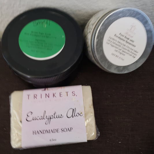 Soap, Lotion, Scrub set